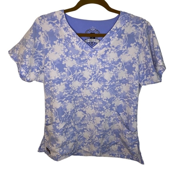 Dickies Black Label Floral Scrub Top with Pockets - Picture 1 of 5